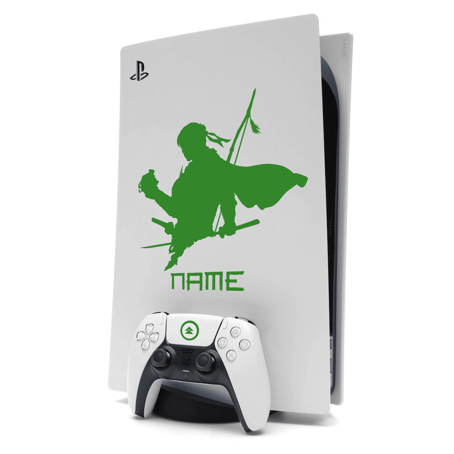 Ghost of Tsushima PS5 Sticker Decal Skin Personalised with Name Dark Green