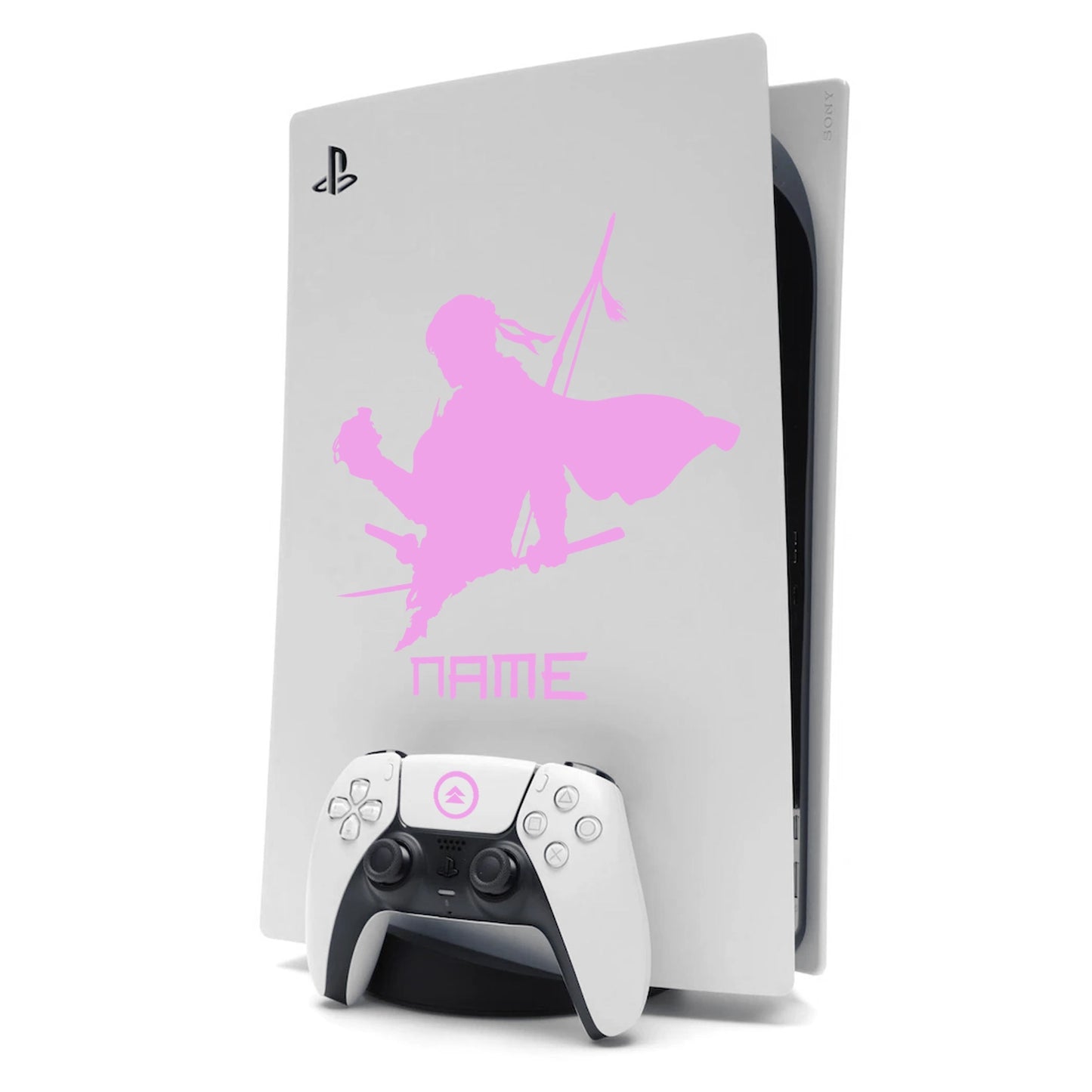 Ghost of Tsushima PS5 Sticker Decal Skin Personalised with Name Pink