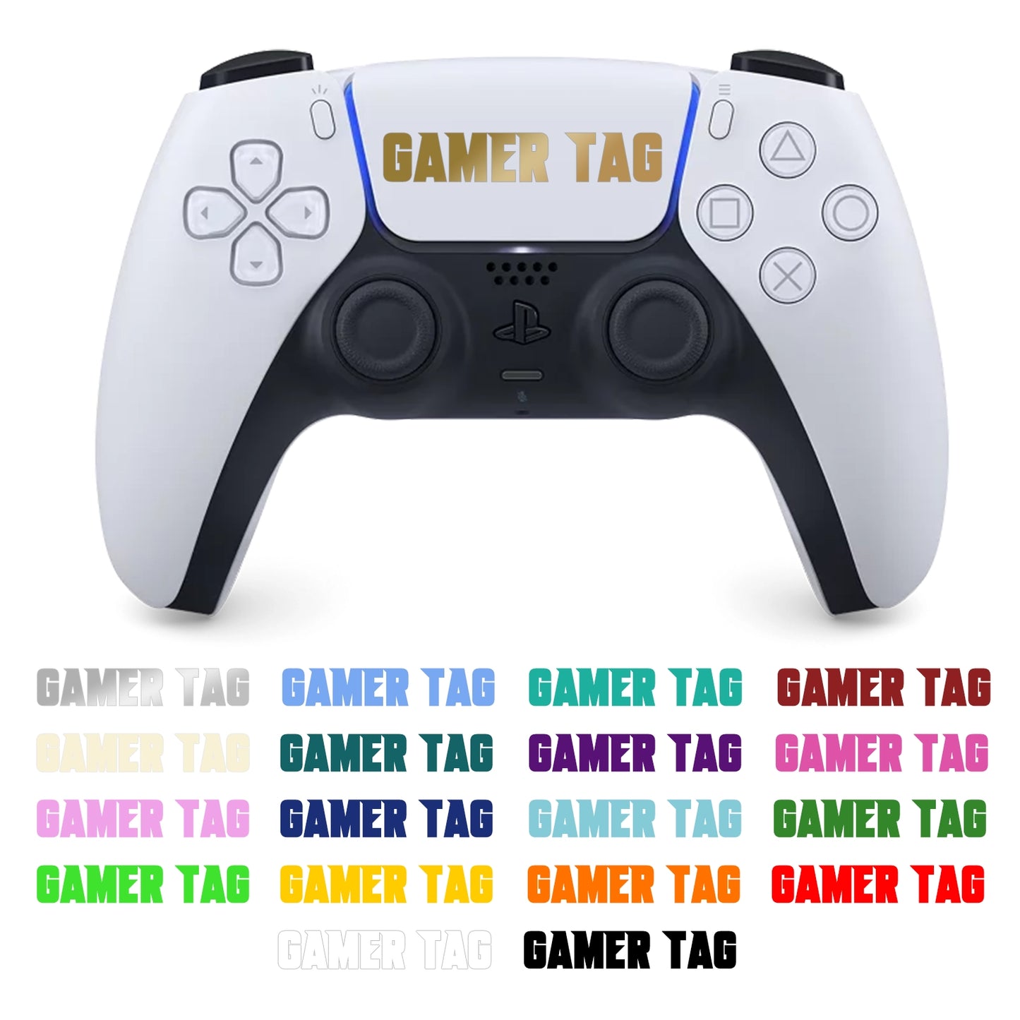 Personalised Gamer Name Tag for PS5 Controller