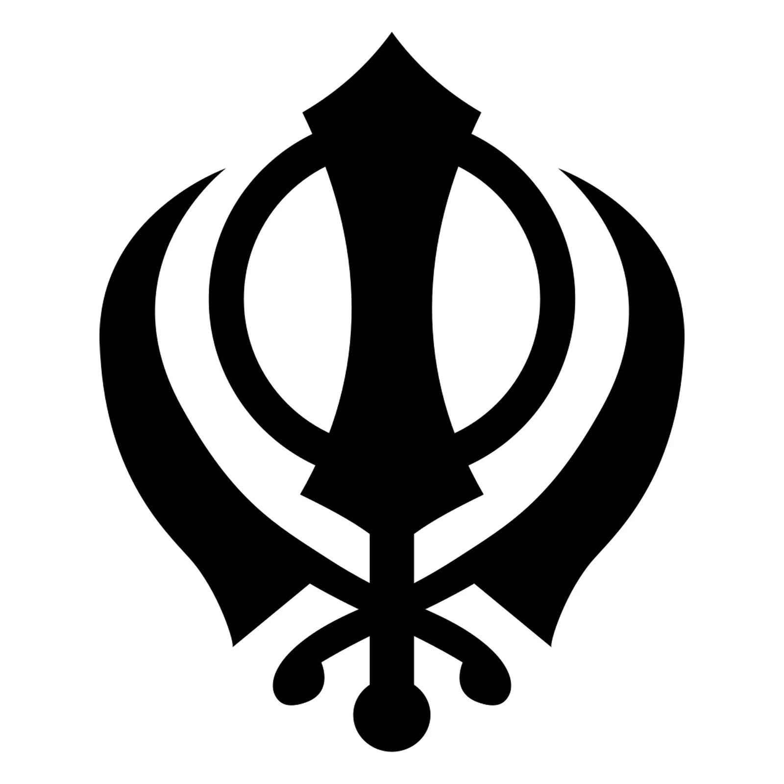 Sikh Khanda Window Sticker in Black