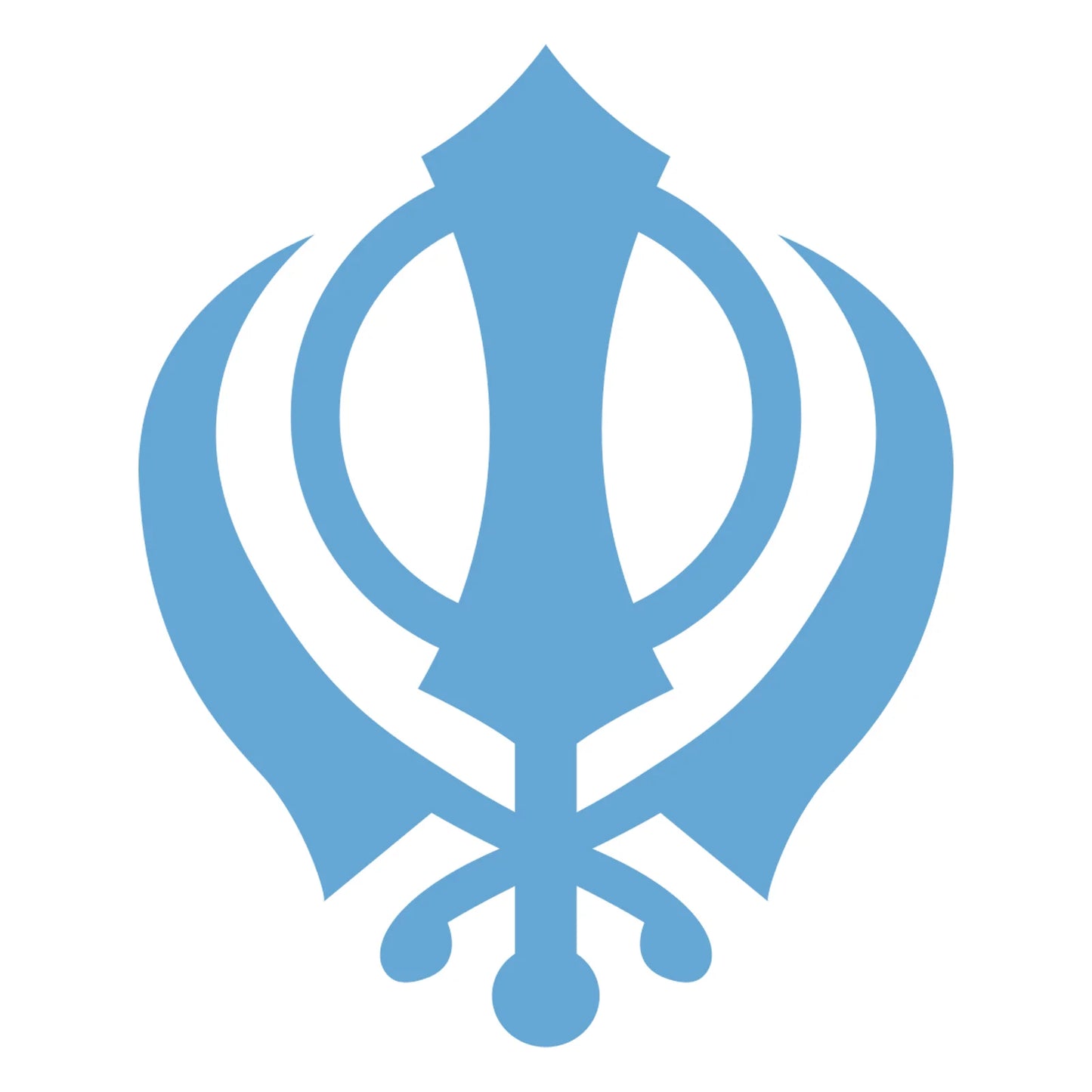 Sikh Khanda Window Sticker in Blue