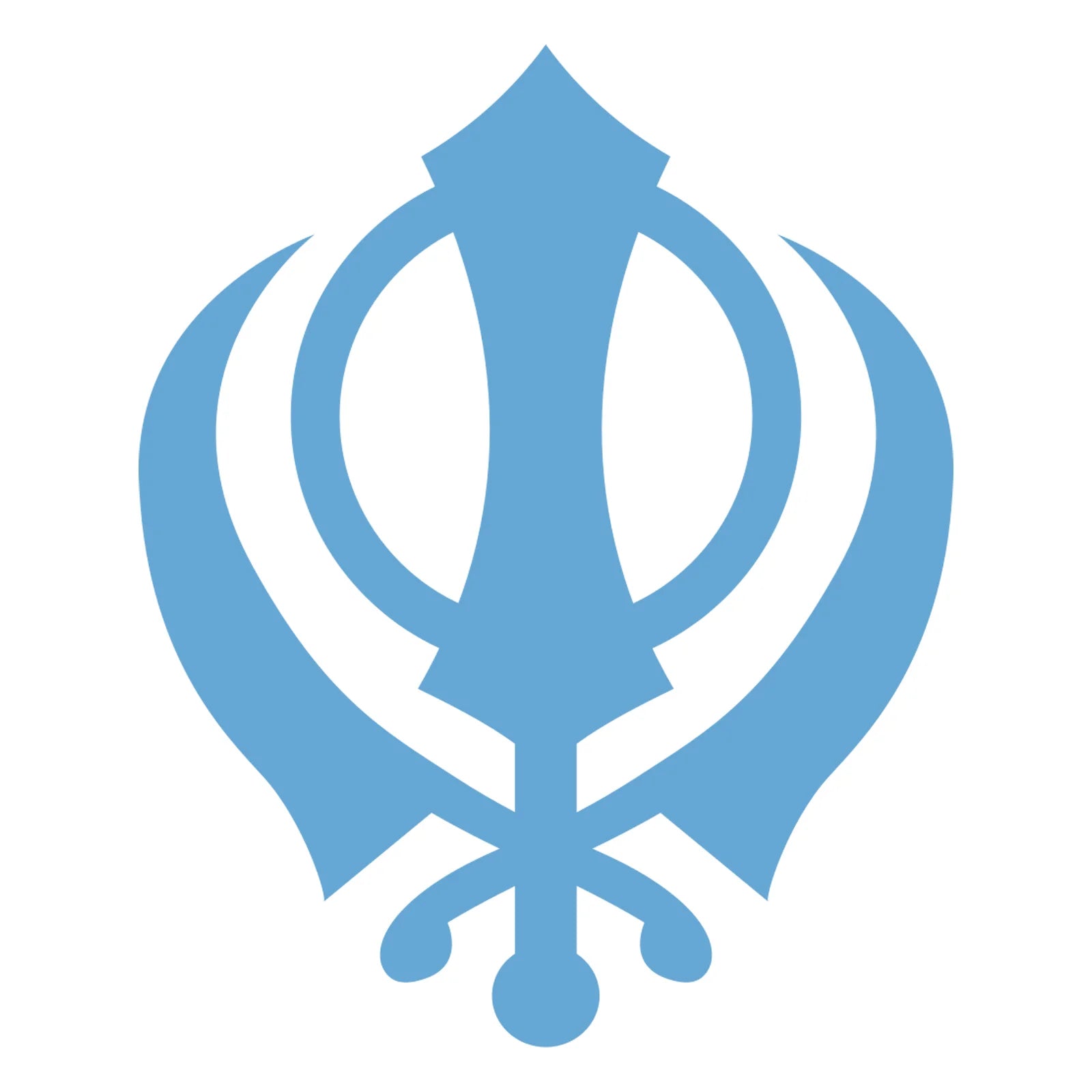 Sikh Khanda Window Sticker in Blue