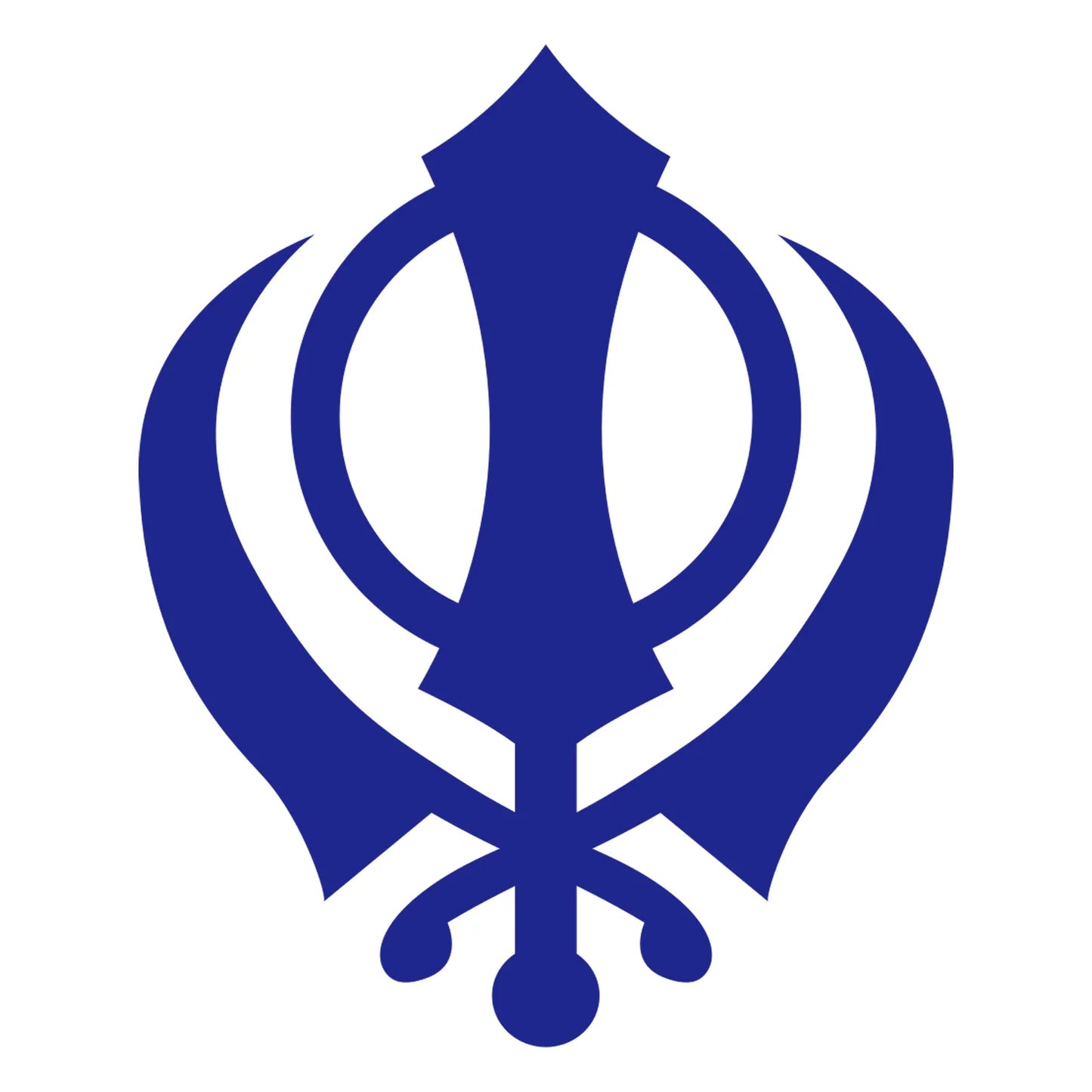 Sikh Khanda Window Sticker in Dark Blue