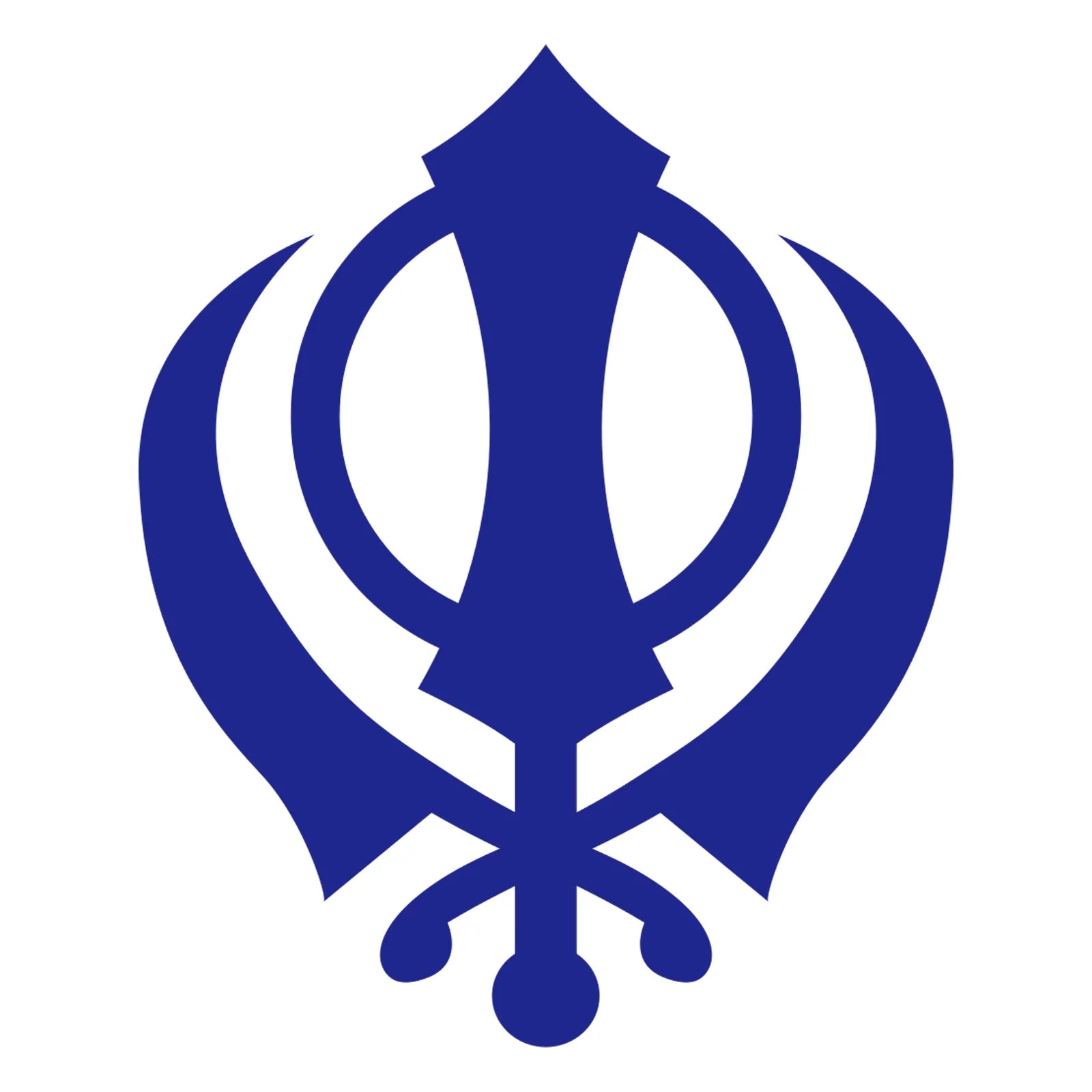 Sikh Khanda Window Sticker in Dark Blue