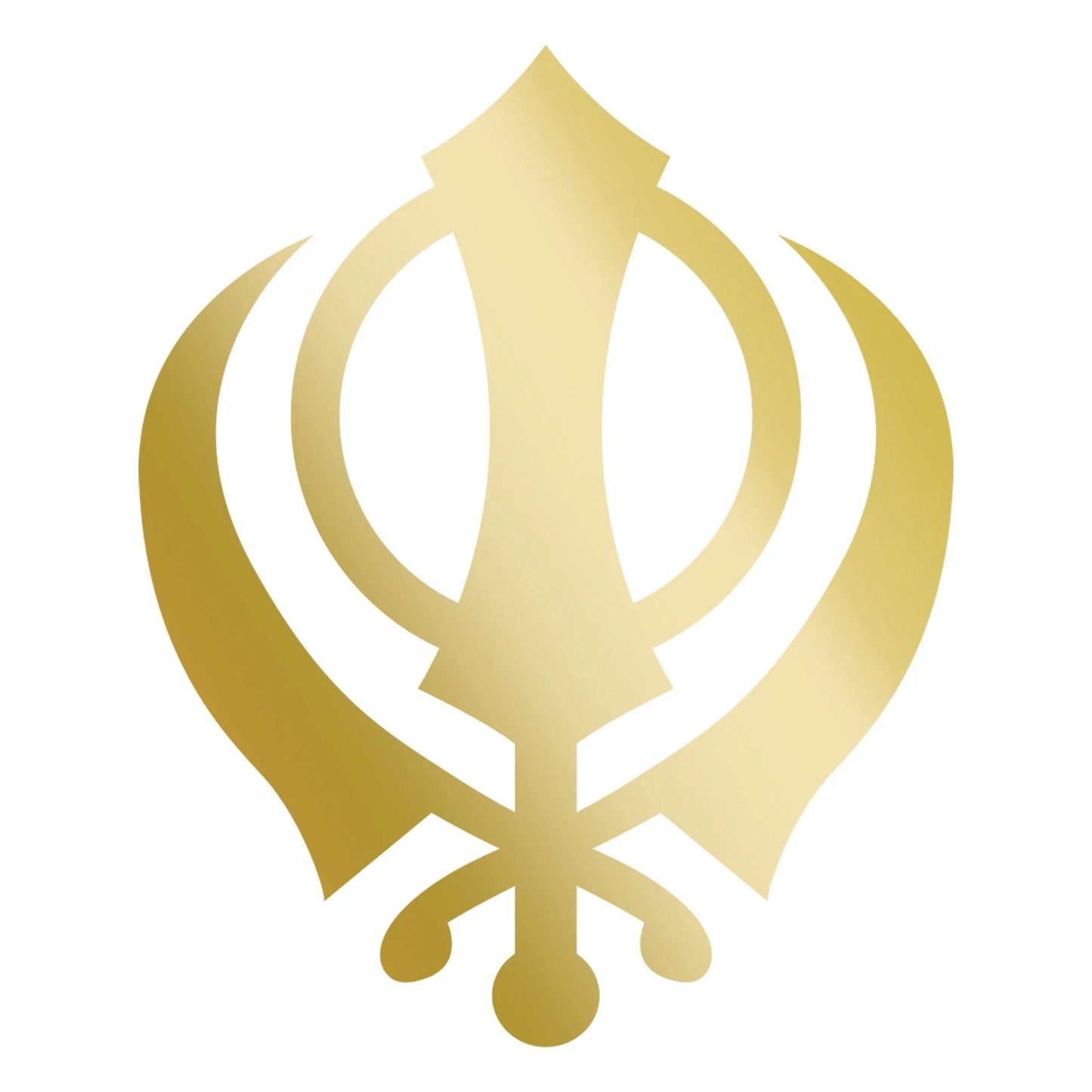 Sikh Khanda Window Sticker in Gold
