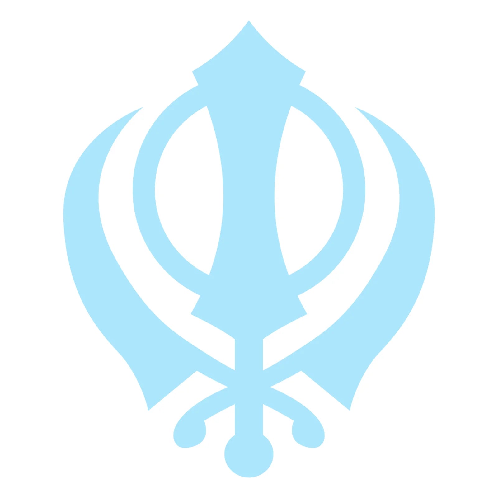 Sikh Khanda Window Sticker in Light Blue