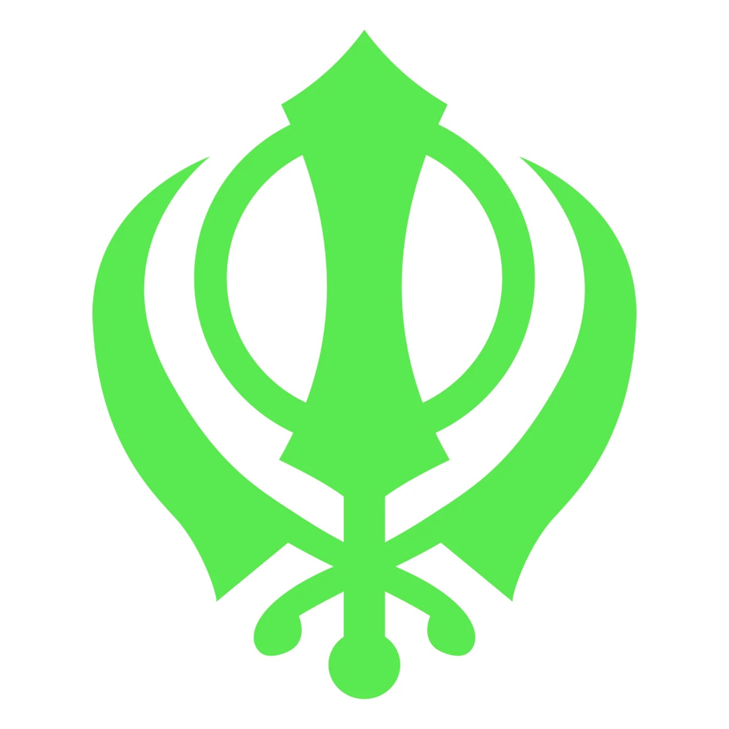 Sikh Khanda Window Sticker in Green