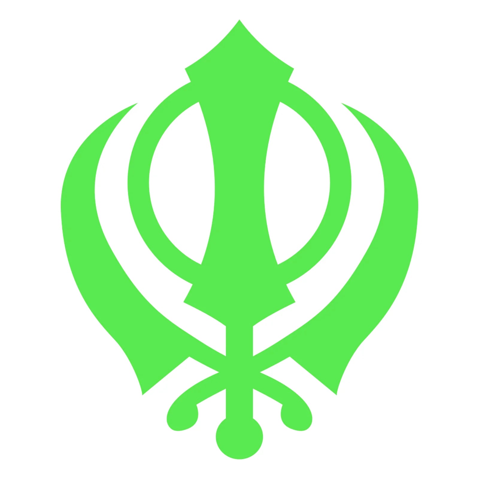 Sikh Khanda Window Sticker in Green