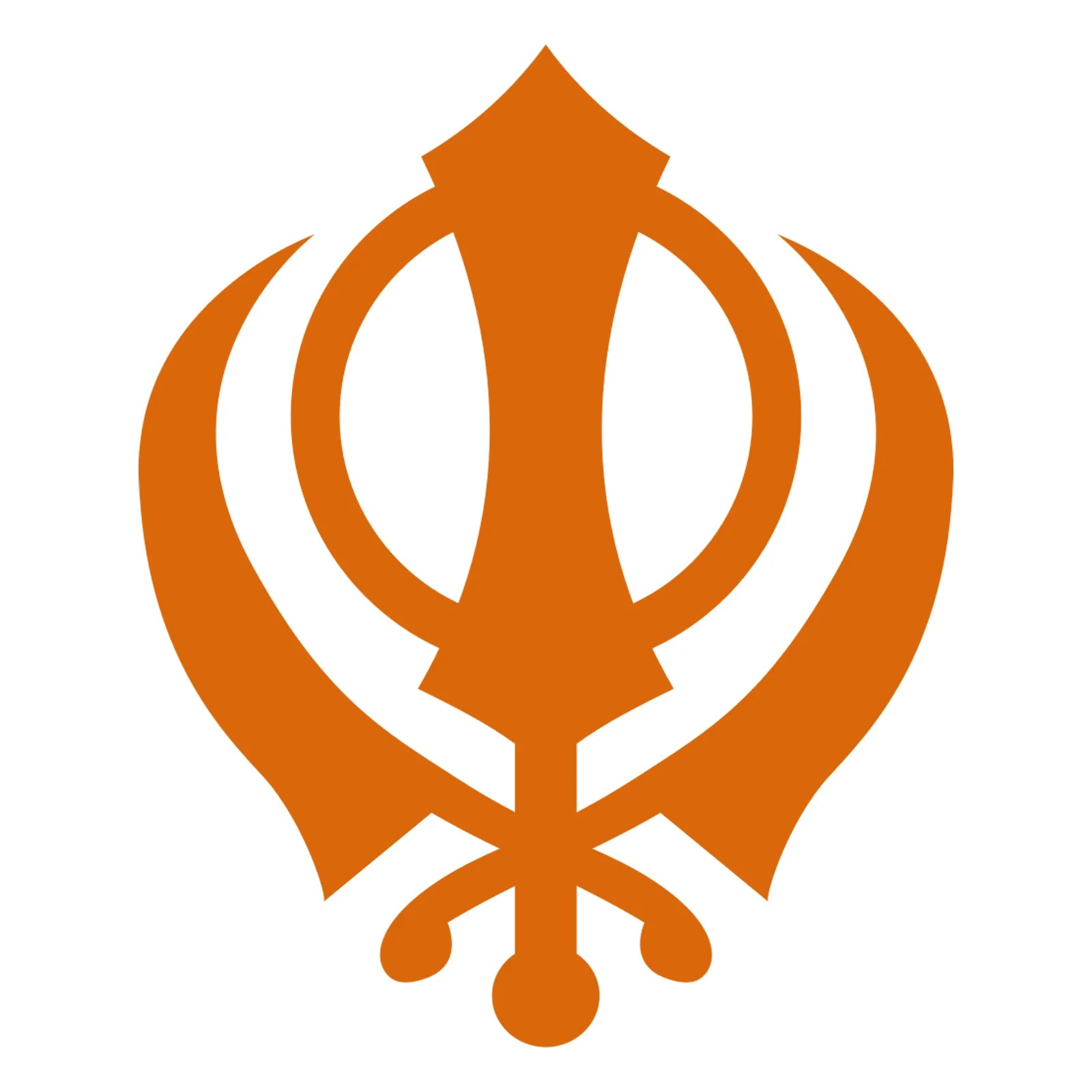 Sikh Khanda Window Sticker in Orange