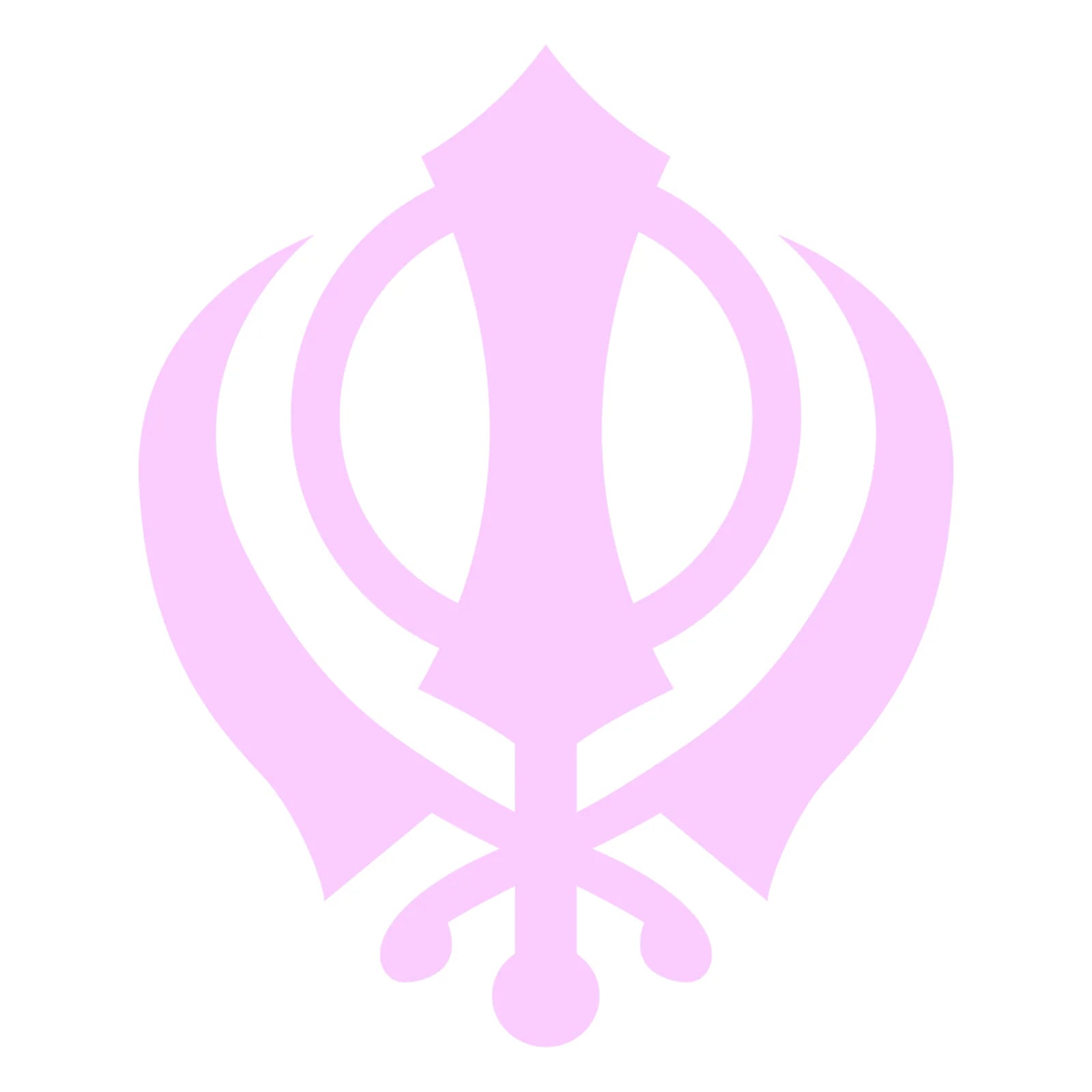 Sikh Khanda Window Sticker in Pink