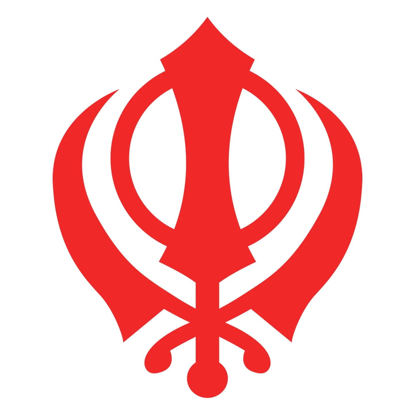 Sikh Khanda Window Sticker in Red