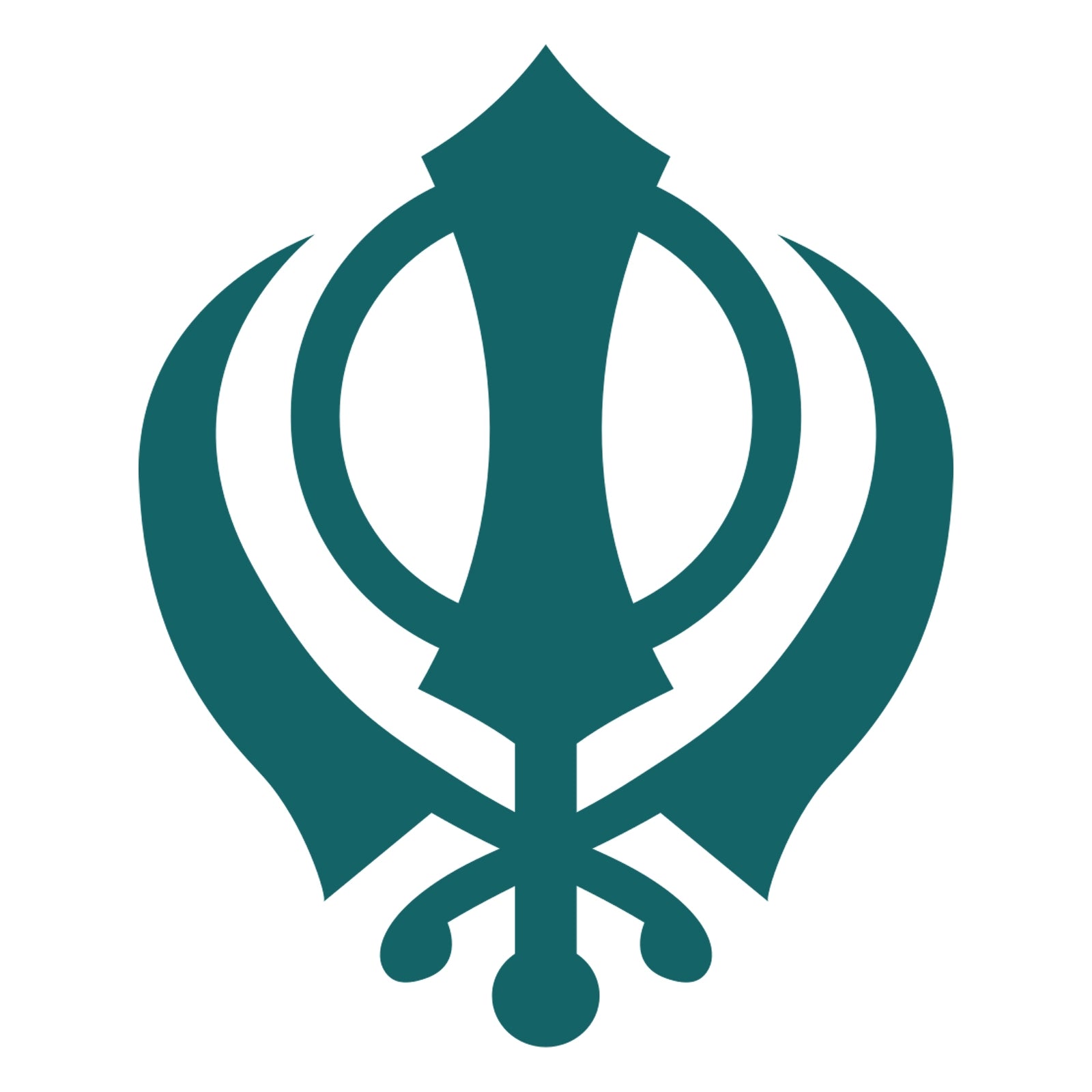 Sikh Khanda Window Sticker in Teal