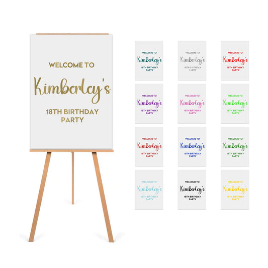 A3 Party Welcome Board Sign Vinyl