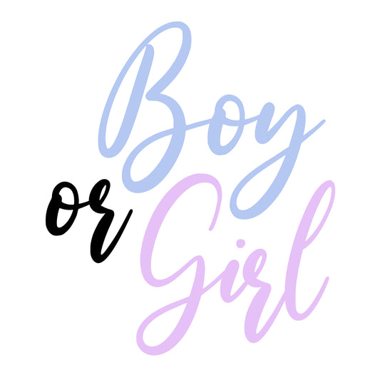 Boy or Girl Gender Reveal Vinyl Stickers