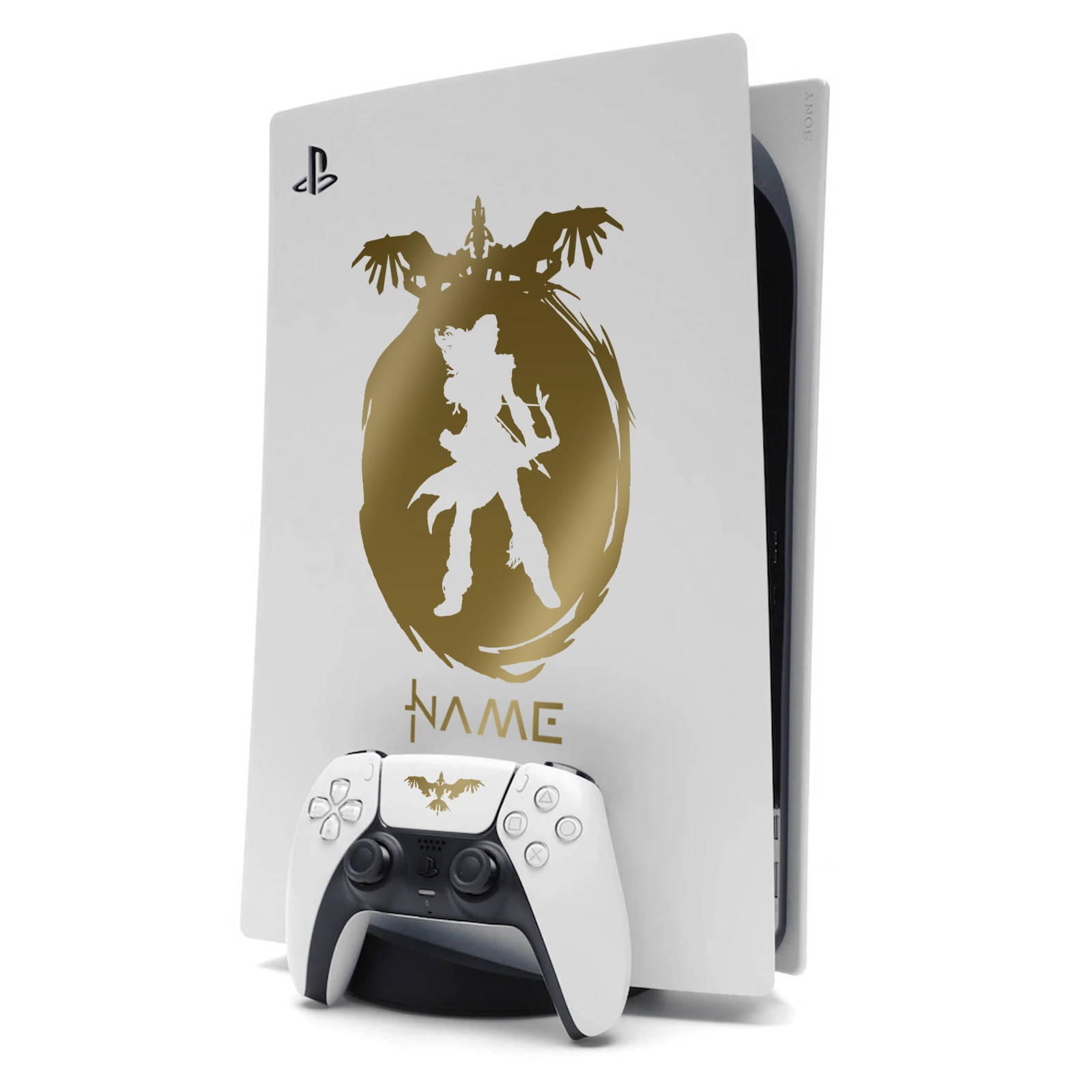 Horizon Aloy PS5 Sticker Skin for Playstation 5 in Gold