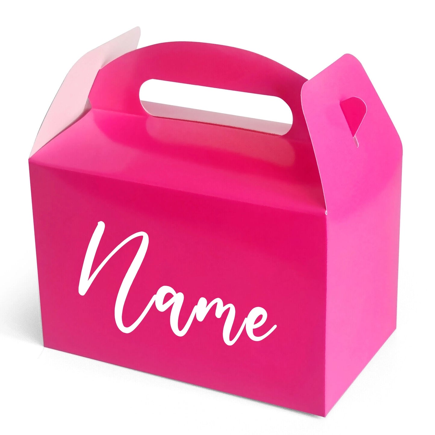 Personalised Party Boxes Gift Loot Box Any Name - Hot Pink Boxes