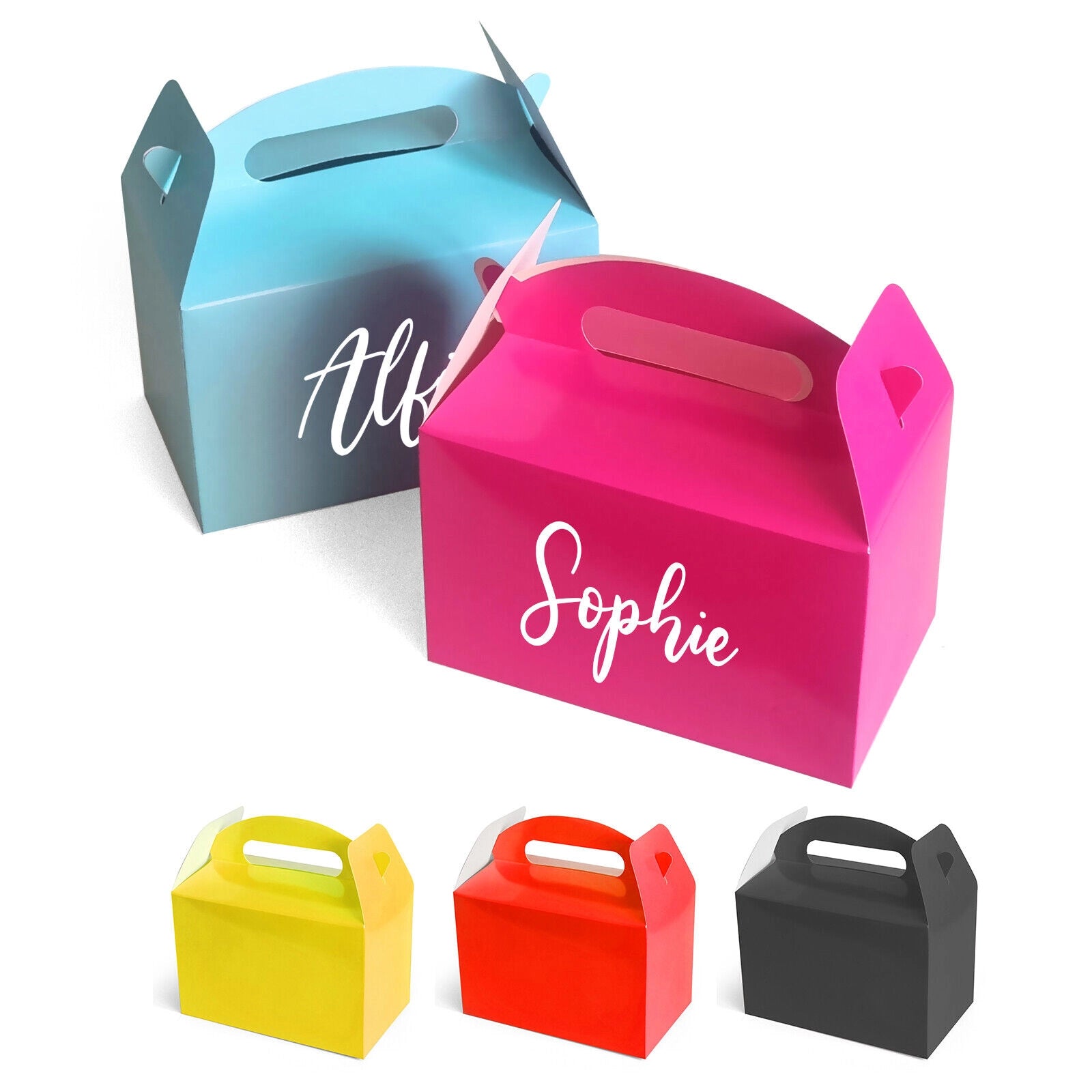 Personalised Party Boxes for Birthday Gift Christmas Loot in Multiple Colours