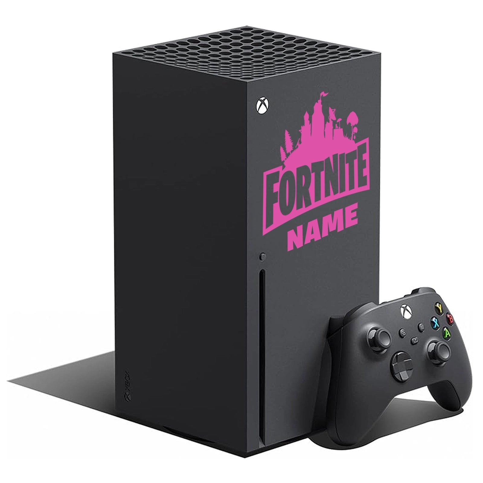 Xbox Series X Fortnite Skin Sticker - Hot Pink