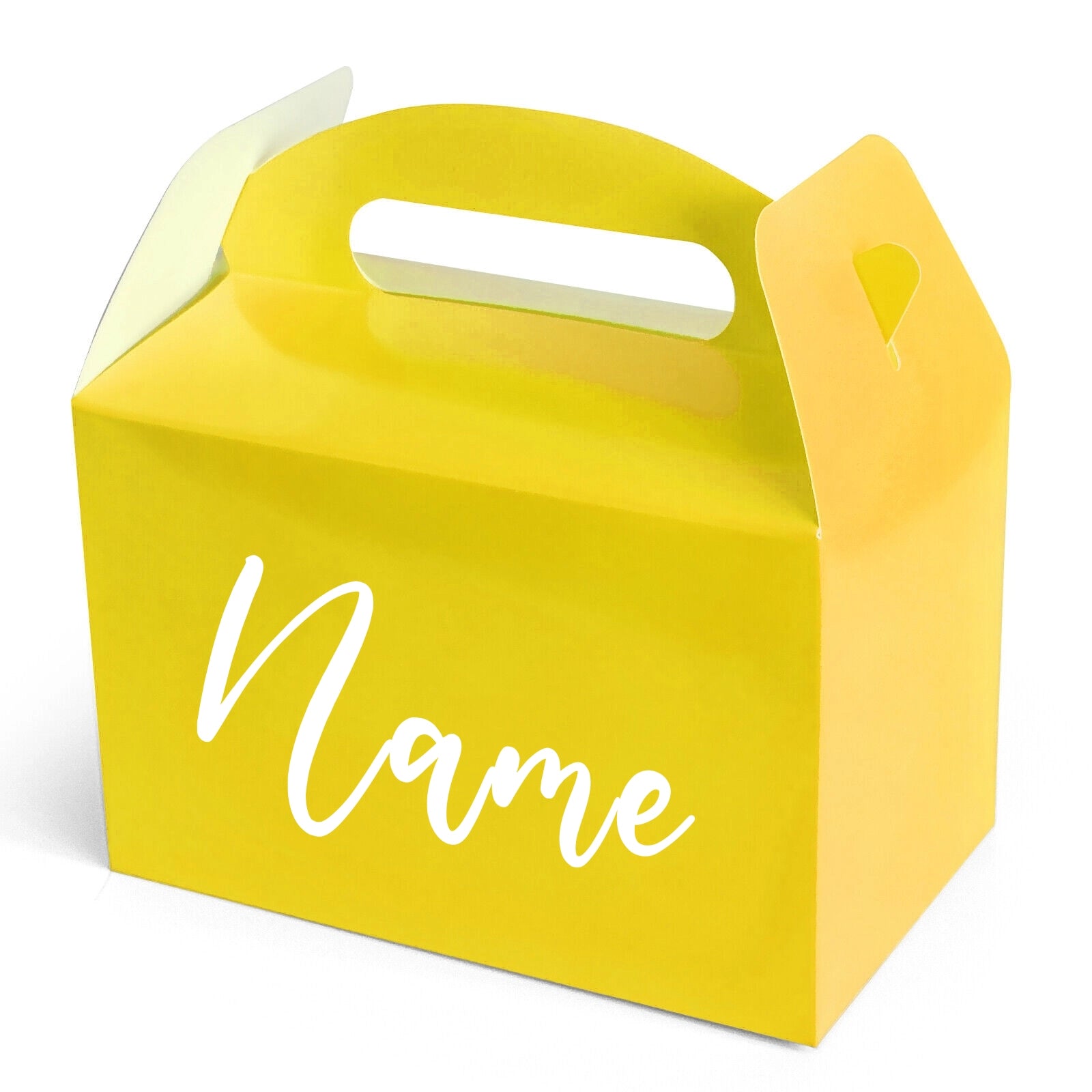 Personalised Party Boxes Gift Loot Box Any Name - Yellow Boxes